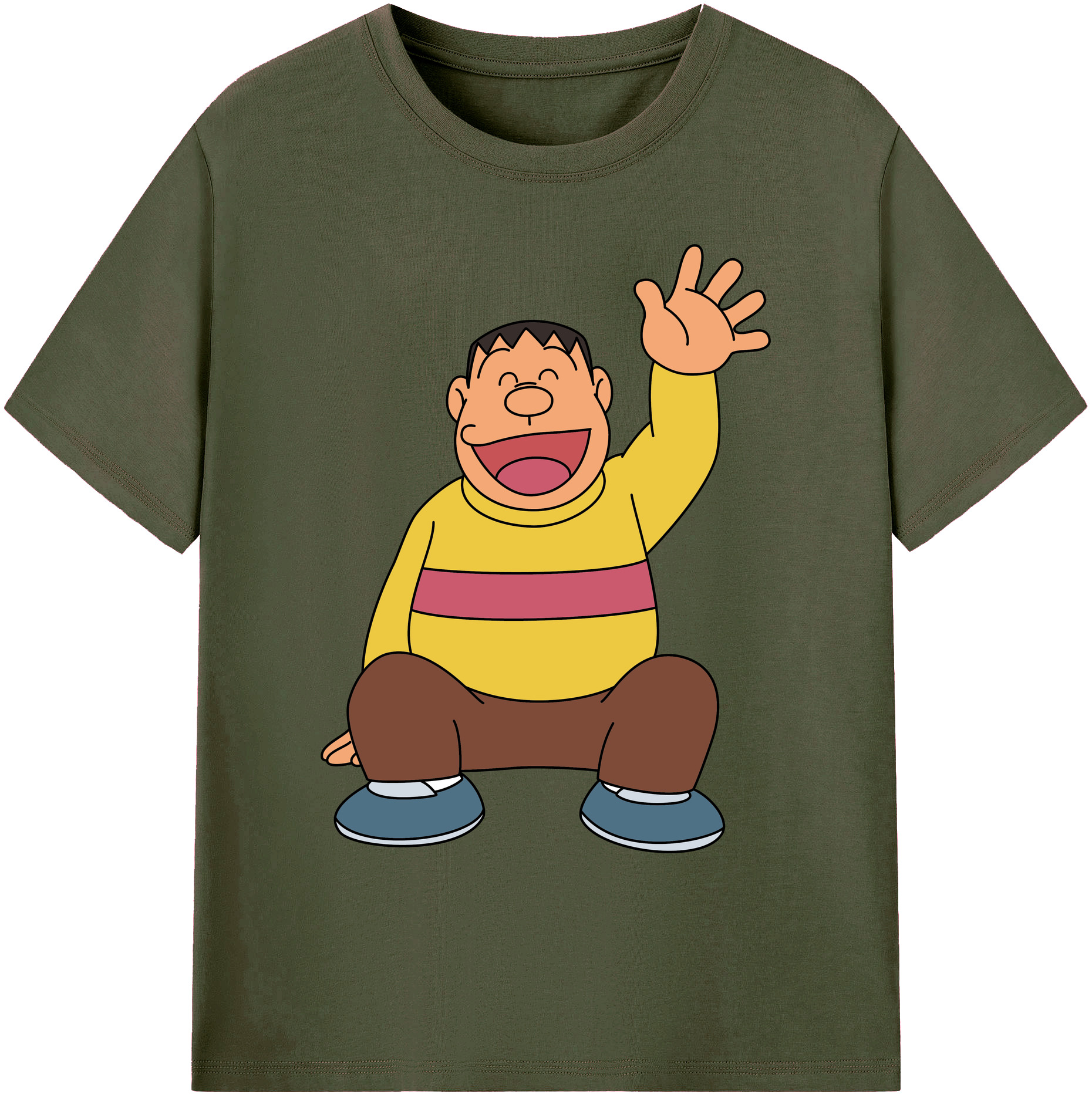 （画像用） ドラえもん 剛田武 Doraemon Gouta Takeshi 綿100％ メンズ半袖Tシャツ｜肌触りやわらか＆通気性